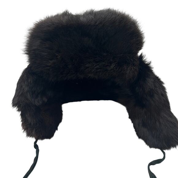 Vintage USSR Soviet Ushanka Genuine Fur Ear Flap Trapper Hat Quilted Size 54.5 main image 14